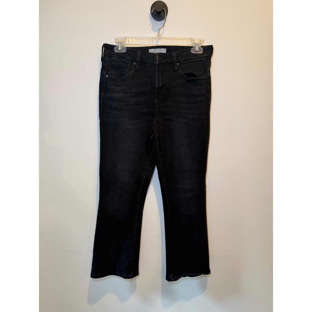 Dear John Jeanne Flare Black High Rise Cropped Jeans 28 Womens